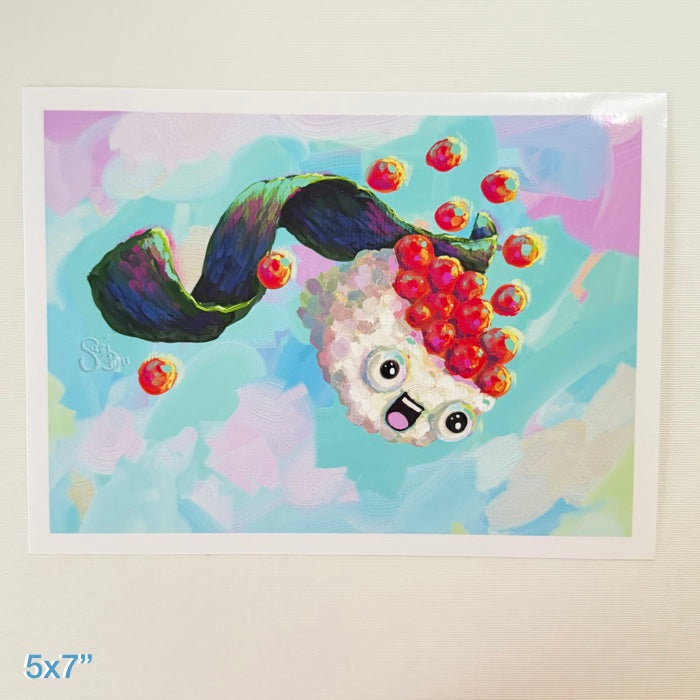 PRINT of Original Digital Oil Painting “Nori Worries” by SuziBu.Sketches