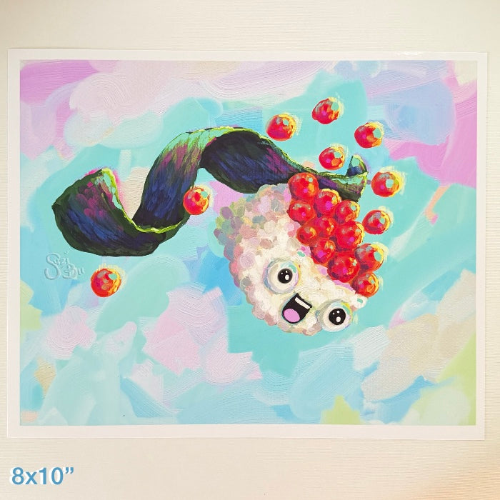PRINT of Original Digital Oil Painting “Nori Worries” by SuziBu.Sketches