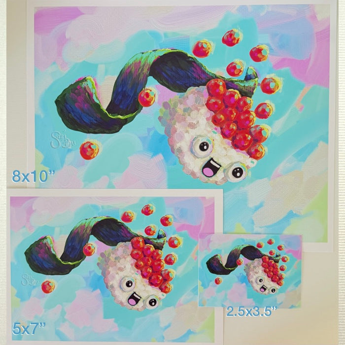 PRINT of Original Digital Oil Painting “Nori Worries” by SuziBu.Sketches