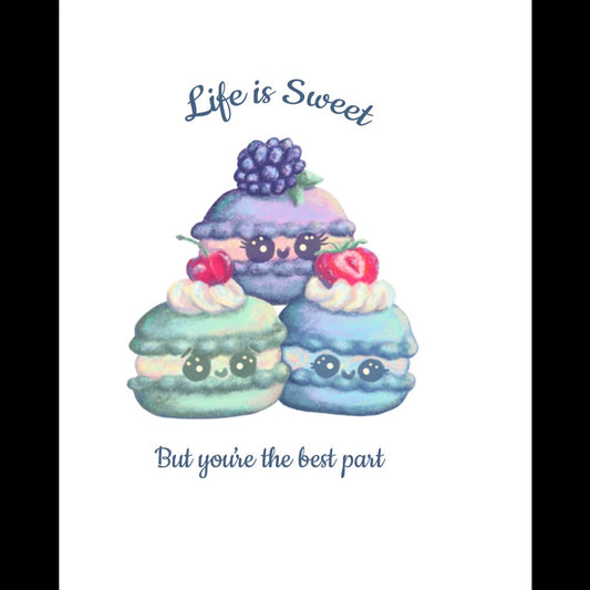 Greeting Card Anniversary Romance Macarons
