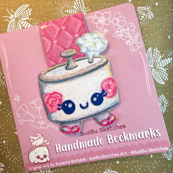 BOOKMARK-MAGNETIC Retro Rice Cooker, Double Laminated, Strong Magnets