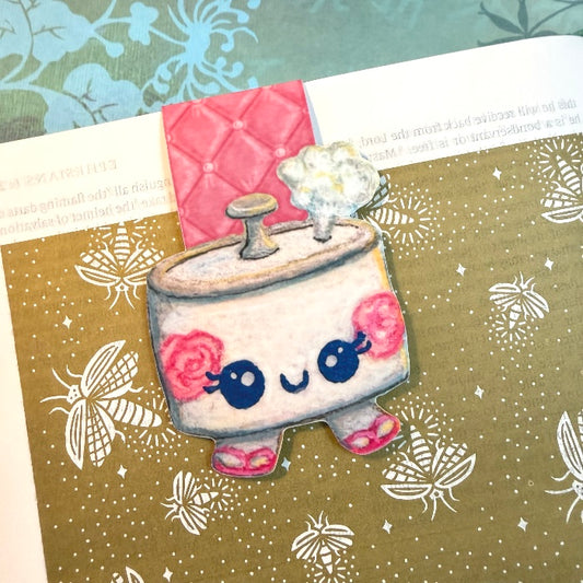 BOOKMARK-MAGNETIC Retro Rice Cooker, Double Laminated, Strong Magnets
