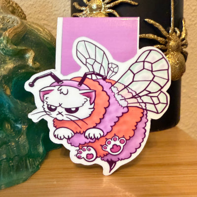 BOOKMARK-Magnetic Cat Bee Bookmark, Halloween Cat Bookmark, Cute Kawaii Bee Bookmark, Cat Lover Gift