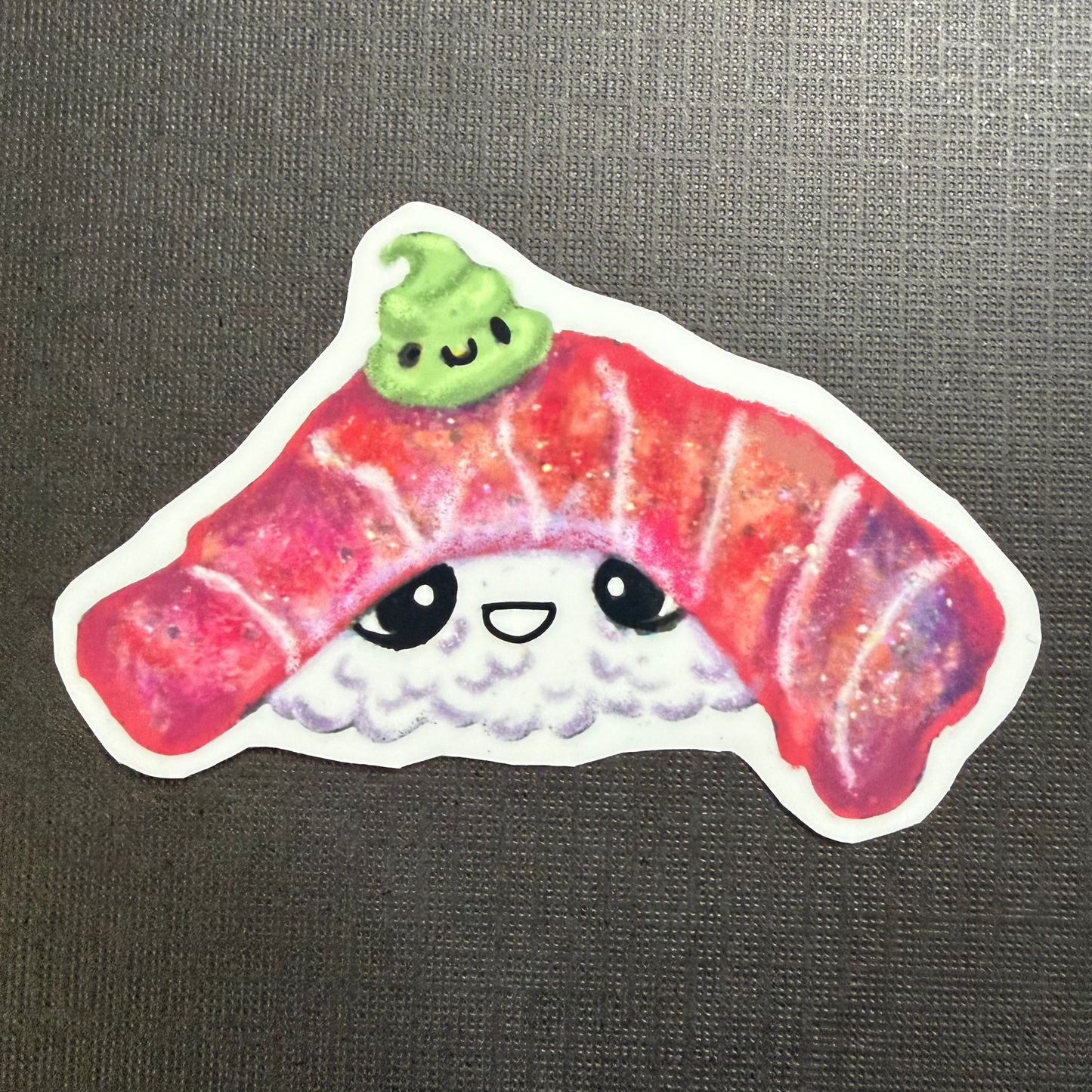 STICKER Kawaii Nigiri Sushi, Vinyl, Waterproof, UV-Resistant, Tear & Scratch Resistant