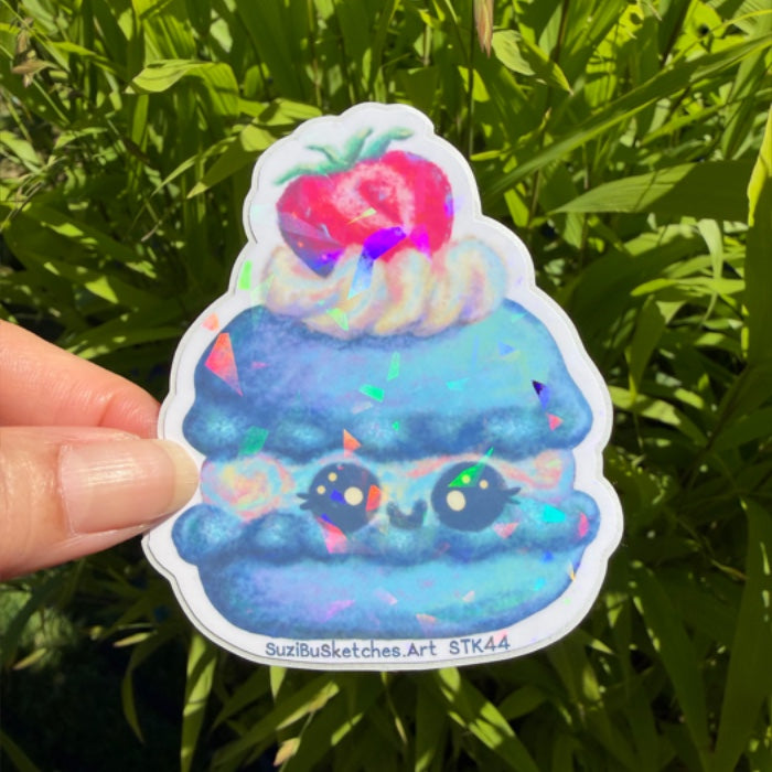 STICKER Kawaii Macaron Strawberry Sticker | Cute French Pastry Vinyl Decal | Foodie Gift | Dessert Lover Sticker | Laptop, Water Bottle & Planner Decor