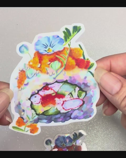 STICKER Sushi Roll, Masago, Vinyl, Waterproof, UV-Resistant, Tear & Scratch Resistant